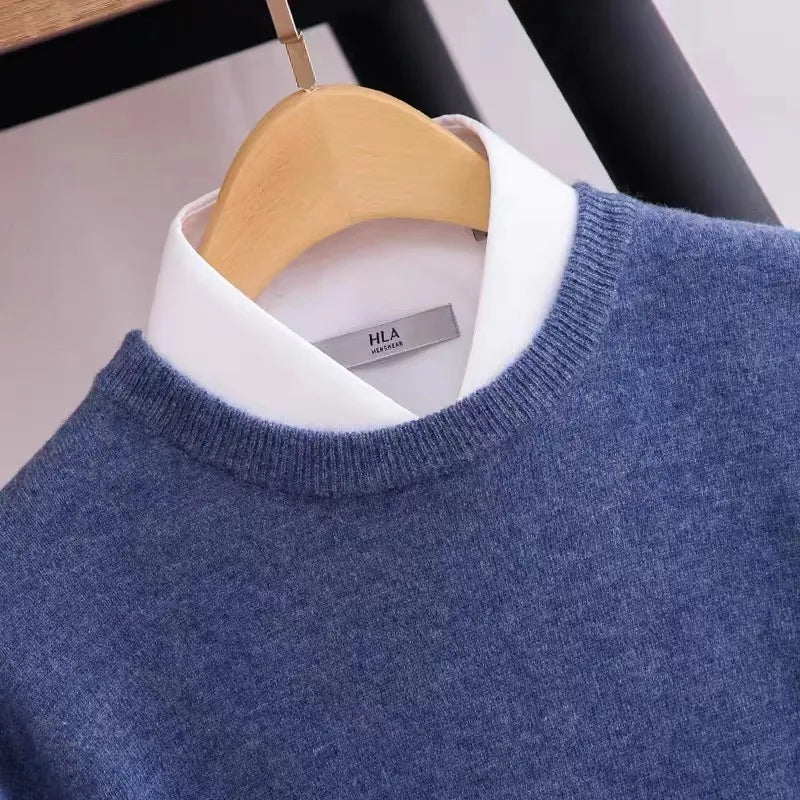 Men's Round Neck Knitted Sweater Pullover