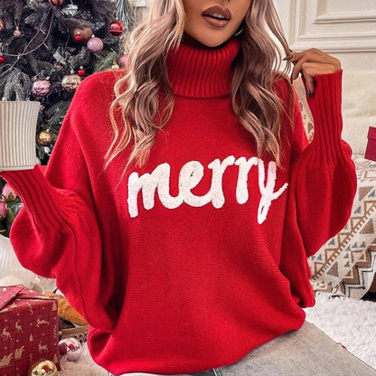 Merry Knitted Women's Turtleneck Sweater Winter/Autumn