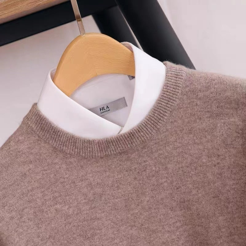 Men's Round Neck Knitted Sweater Pullover